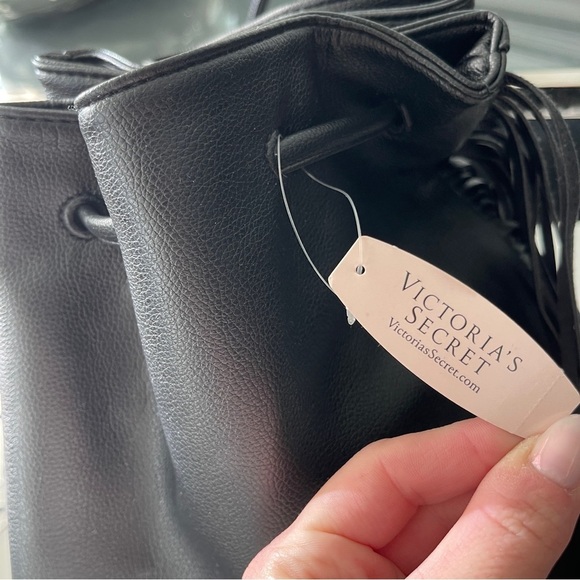 Victoria Secret Fringe Black Backpack Brand New with Tags - Picture 8 of 8